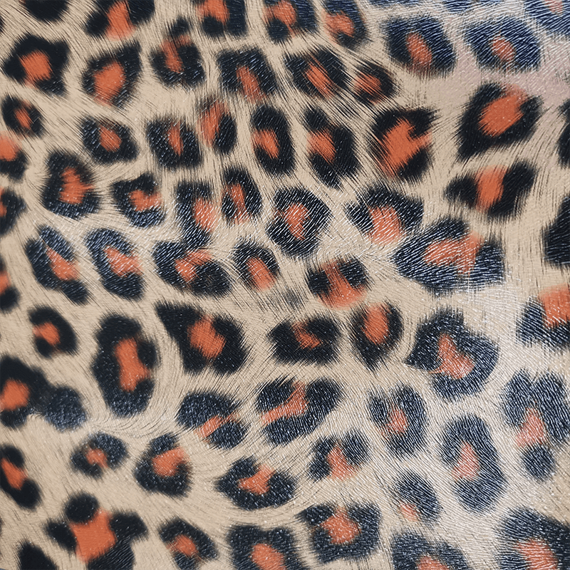 Leopard pattern printed artificial leather